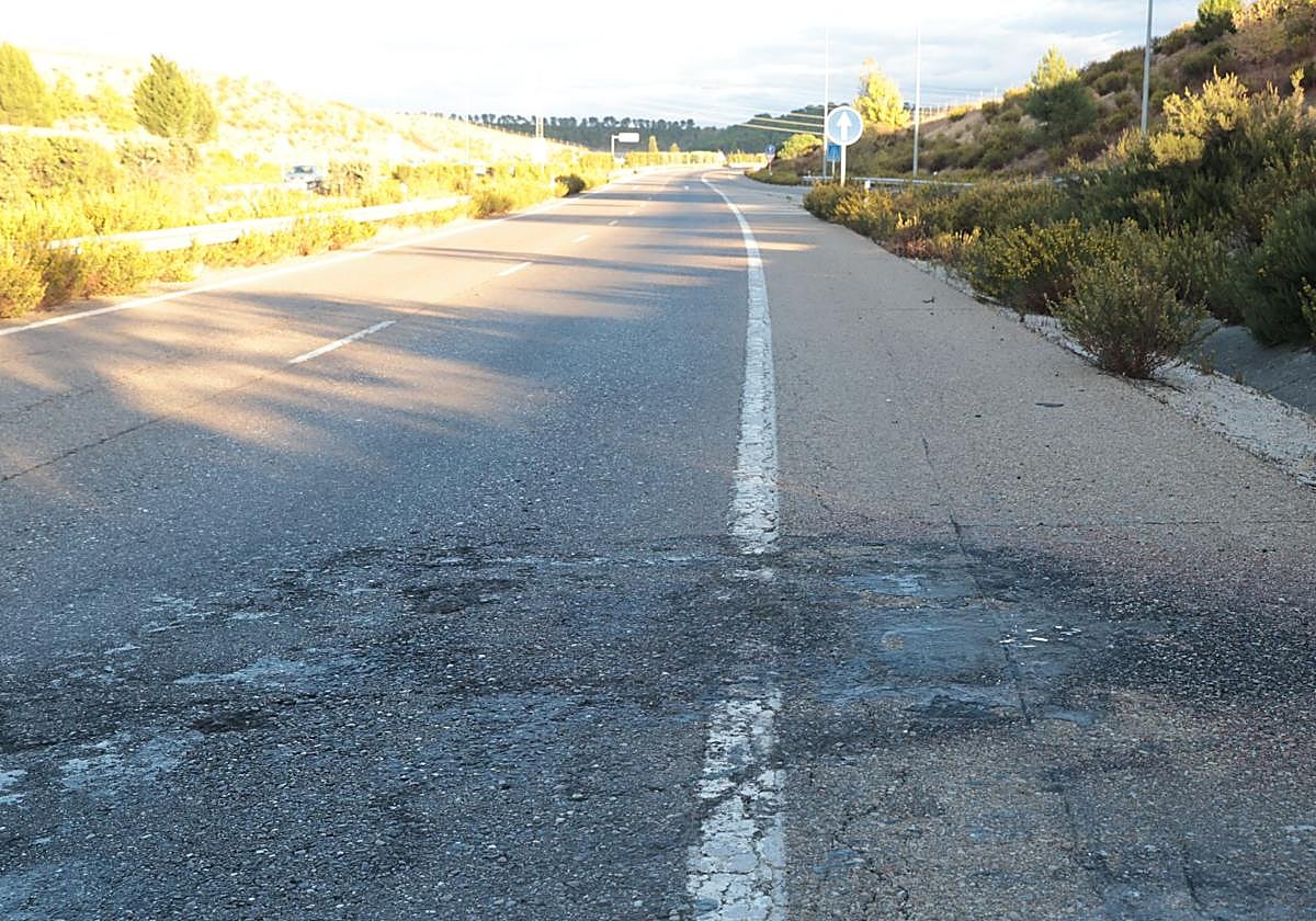 Lugar del accidente, entre el kilómetro 357 y 358 de la autovía A-11, a la altura de La Cistérniga.