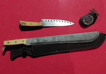 Intervienen armas blancas, entre ellas un machete, en la zona de San Miguel