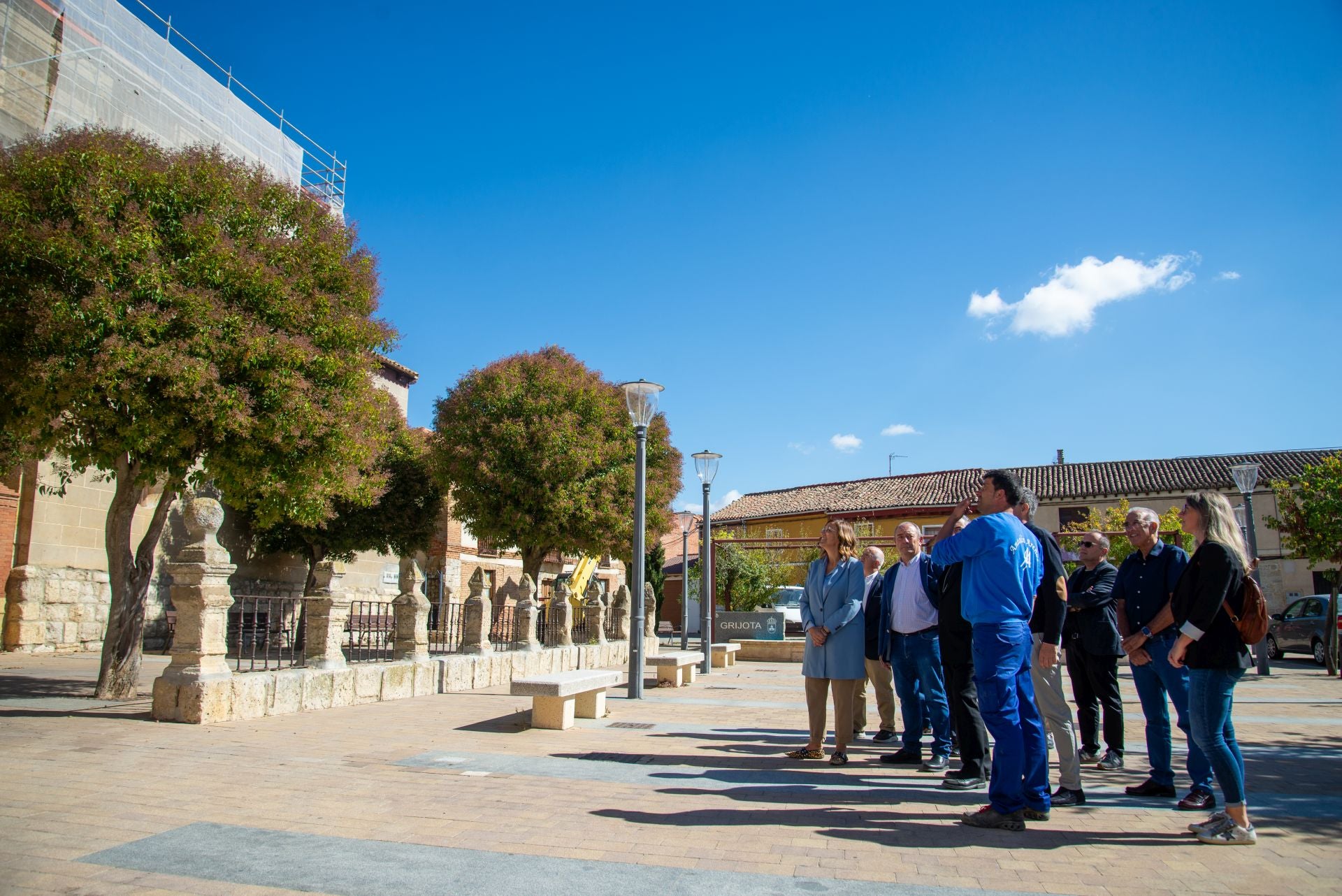 Así avanzan las obras de mejora de la iglesia de Grijota