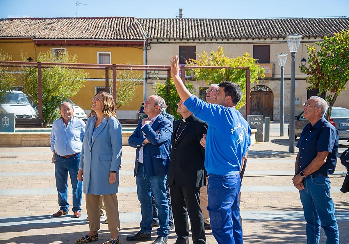 Así avanzan las obras de mejora de la iglesia de Grijota