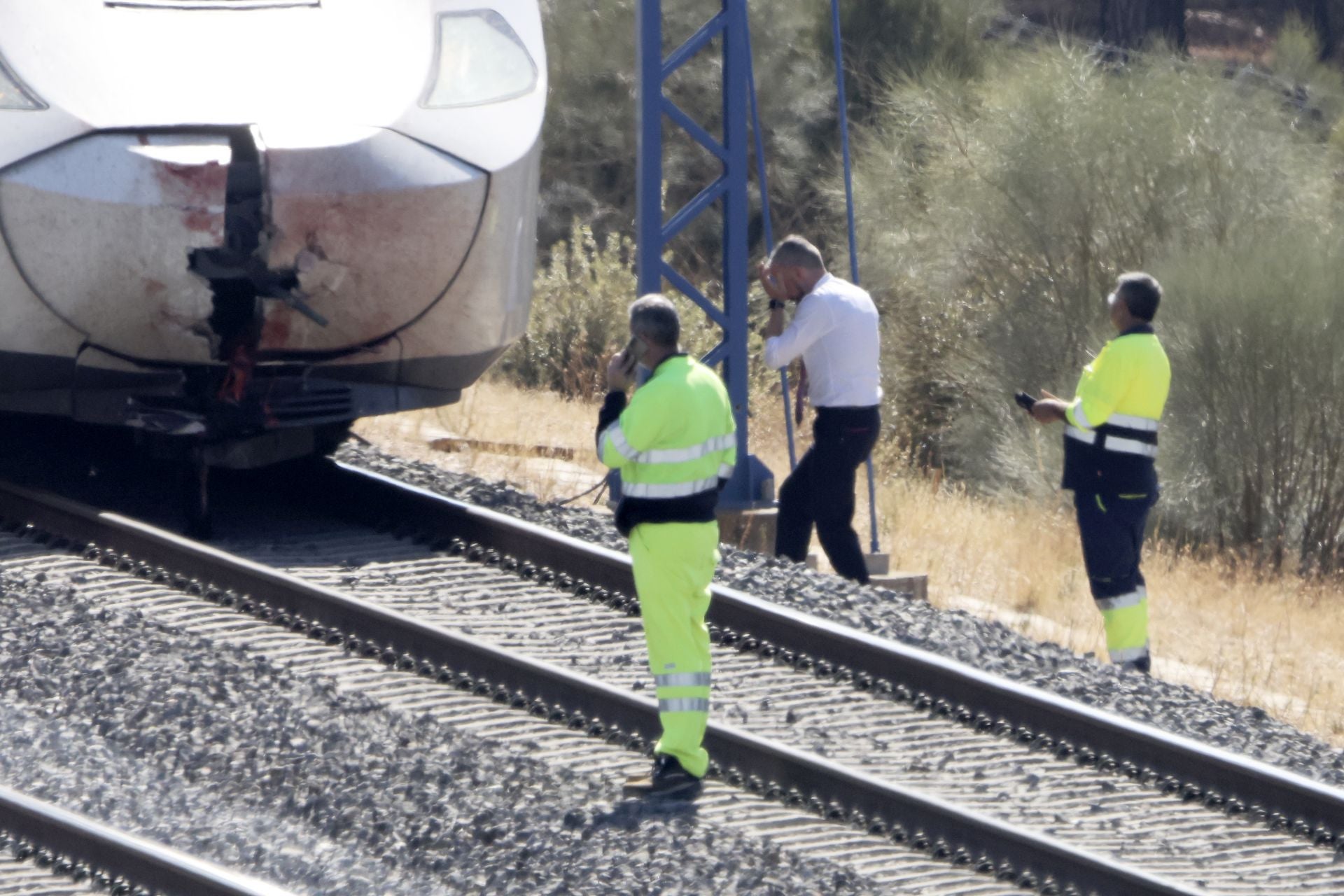 Las imágenes del tren detenido entre Olmedo y Valdestillas
