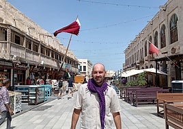 Diego Arenales en Souq Waqif, la zona vieja de Doha
