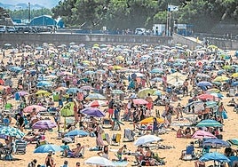 Playa de El Sardinero, de Santander, el pasado 10 de agosto.