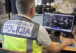Unidad de ciberdelincuencia de la Policía Nacional, en Valladolid.