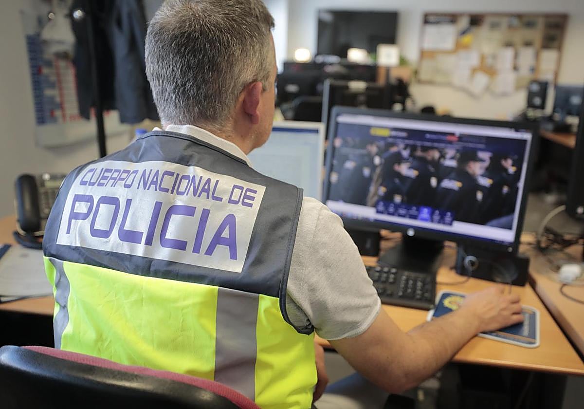 Unidad de ciberdelincuencia de la Policía Nacional, en Valladolid.
