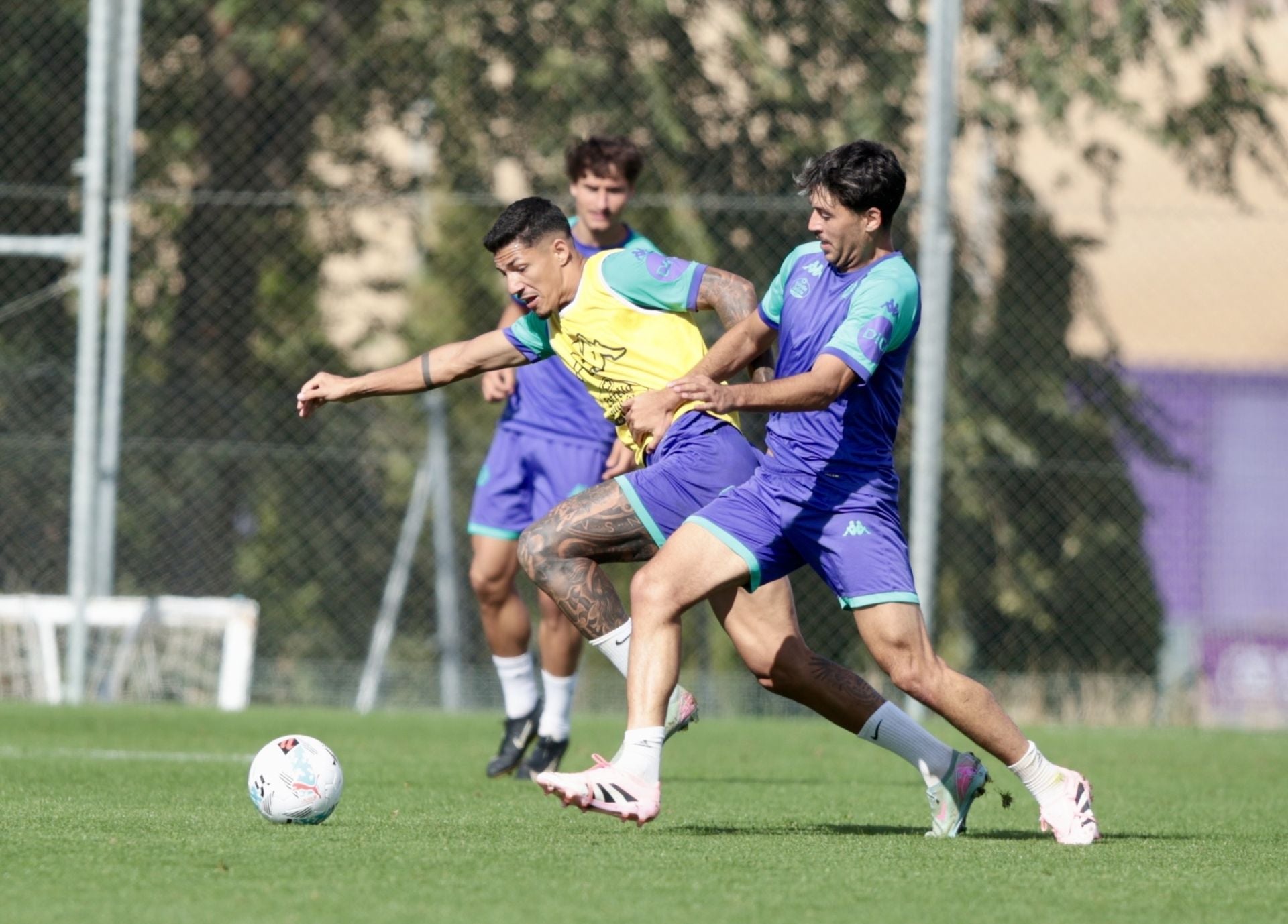 Las imágenes del entrenamiento del Real Valladolid tras la victoria en Burgos