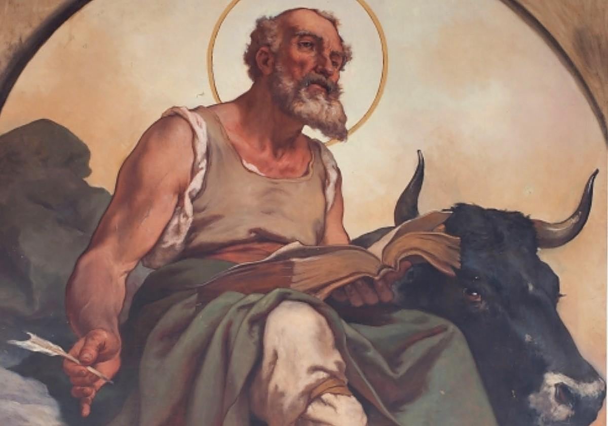 San Lucas Evangelista, representado por Francisco Sans Cabot.