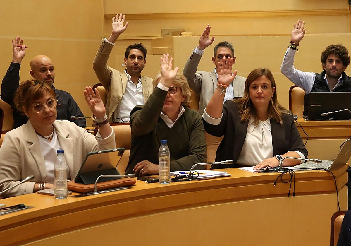 Miembros de la oposición votan en contra de las tasas.
