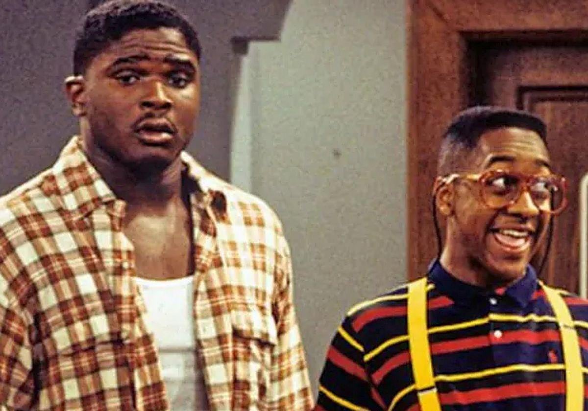 Darius McCrary y Jaleel White (Eddie Winslow y Steve Urkel) en 'Cosas de casa'.