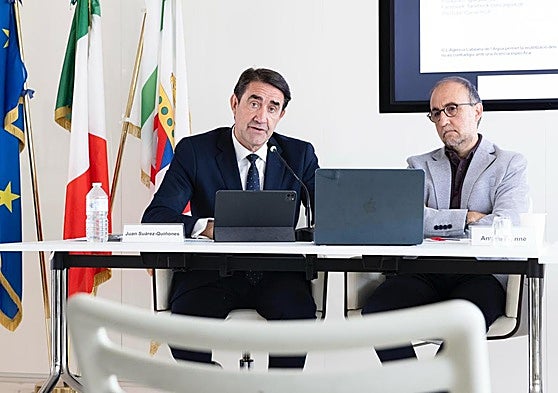 Suárez-Quiñones durante su intervención en Bruselas.