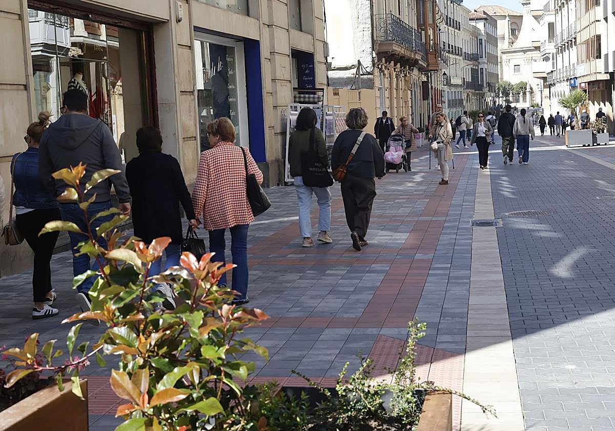 Calle Don Sancho, tras la peatonalización.