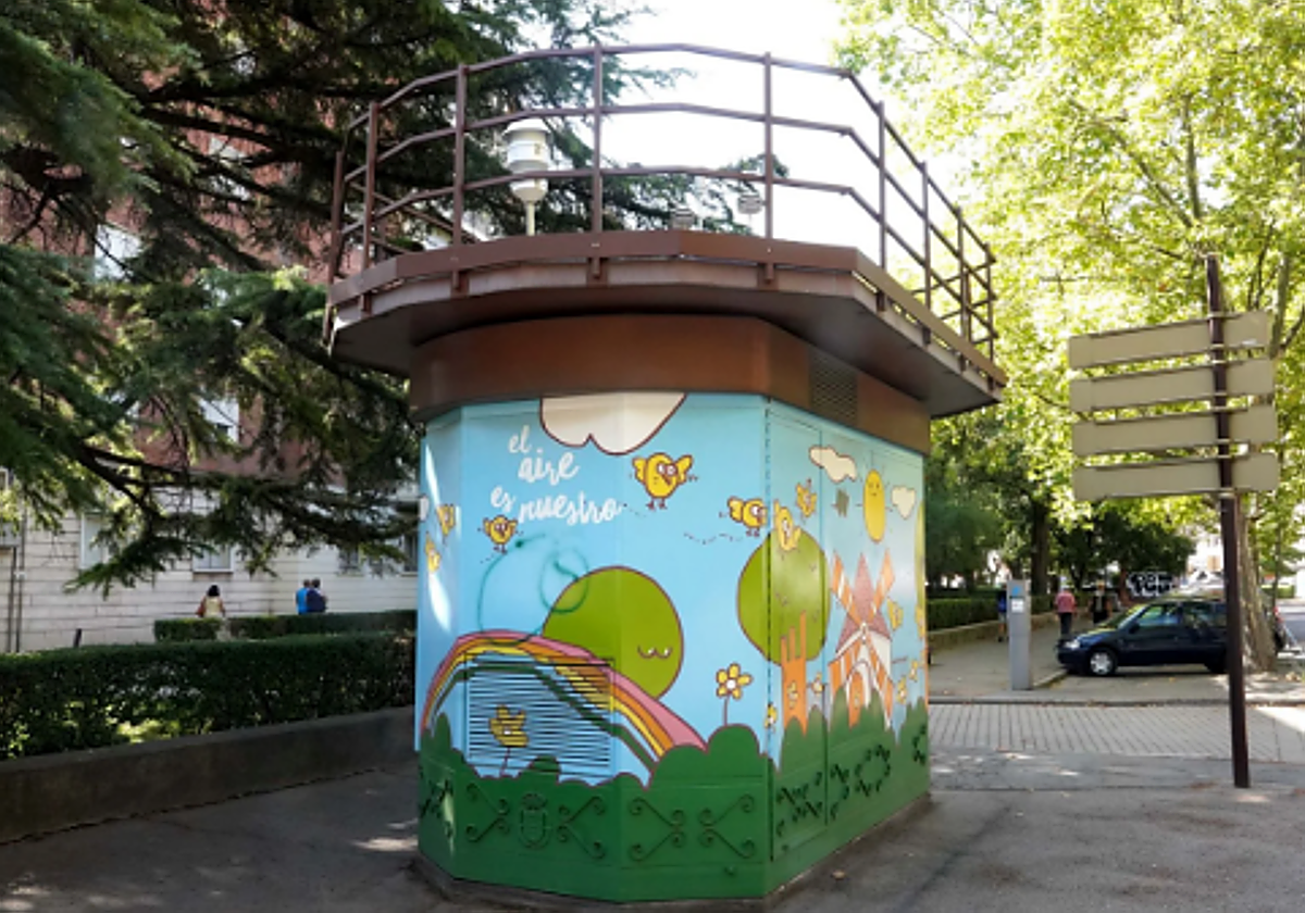 Estación de medida de contaminación atmosférica de Valladolid en una imagen de archivo.