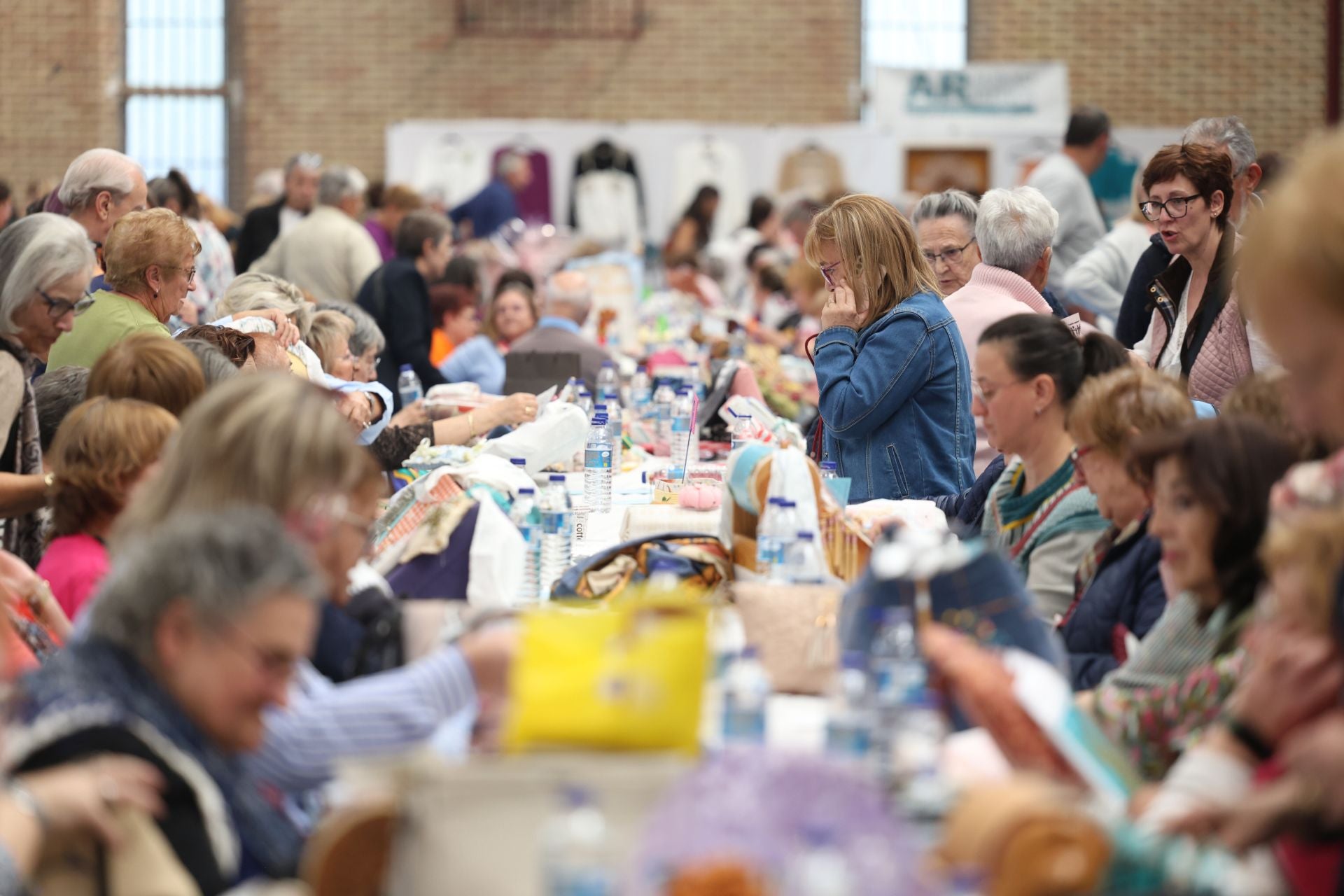 Encuentro nacional de encajeras en el Polideportivo Rondilla en Valladolid