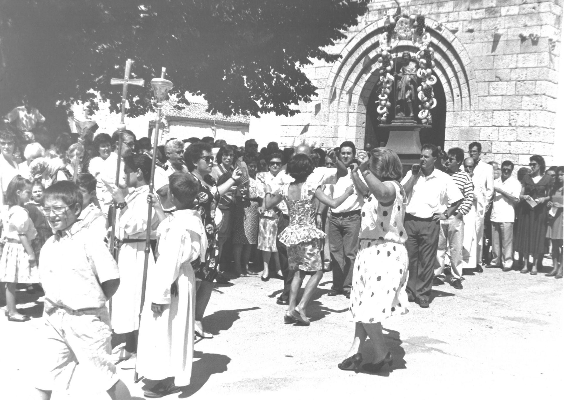 Procesión en honor al santo patrón. 16 de agosto de 1992.