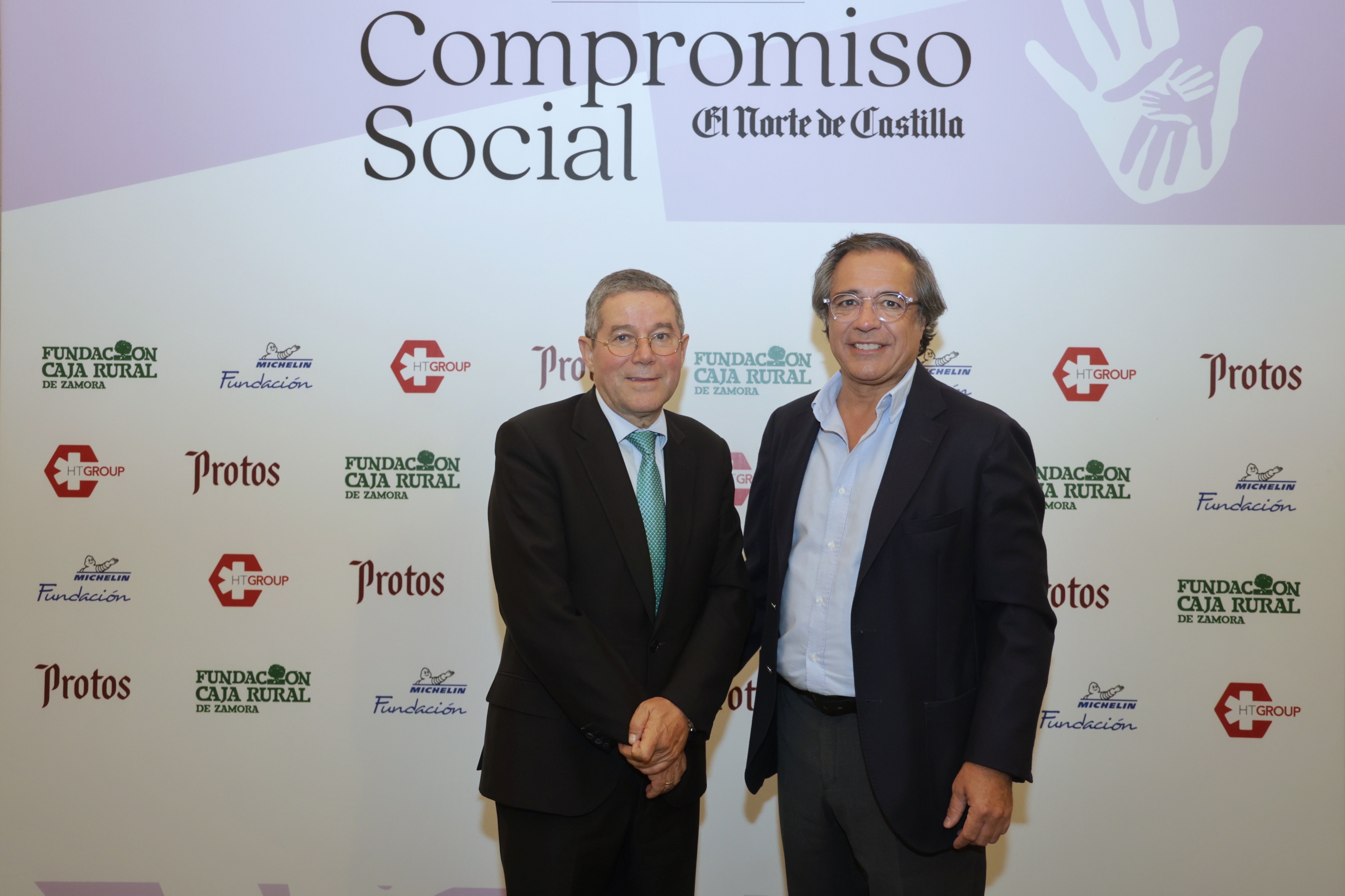 Carlos Magdaleno, presidente de CEOE Valladolid, y Manuel Salgado, de El Norte.
