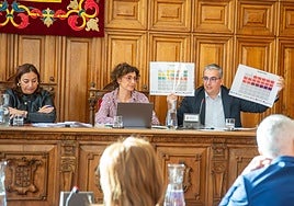 El concejal de Medio Ambiente muestra comparativas de calidad del aire en dos zonas de Palencia.