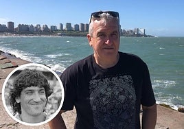 Ricardo Raúl Albisbeascoechea 'Albis', en una imagen actual; en detalle, en Zorrilla, año 1991.