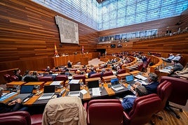 Pleno de las Cortes de Castilla y León, esta última semana.