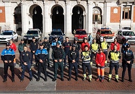 Cuerpos de seguridad de Valladolid que acudieron a la emergencia de la DANA de Valencia.
