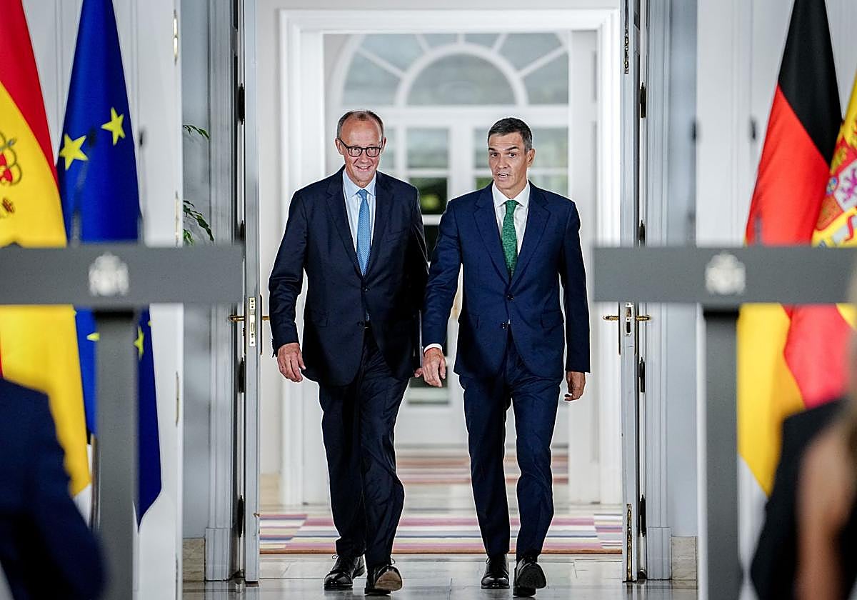 Friedrich Merz y Pedro Sánchez.