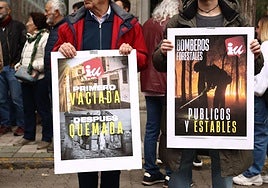 Palencia protesta por la gestión de los incendios forestales
