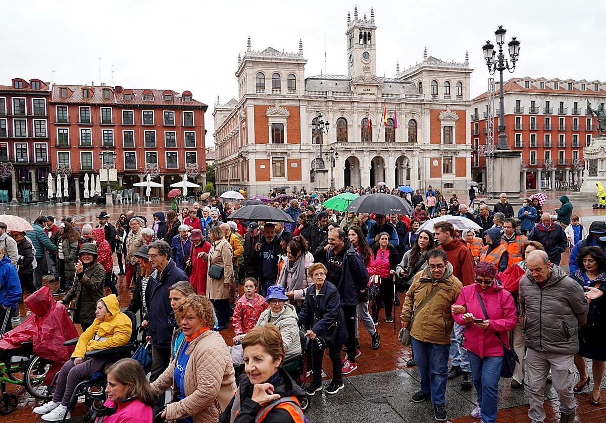 Participantes en la marcha que festejaba los 25 años de Cermi en Castilla y León.