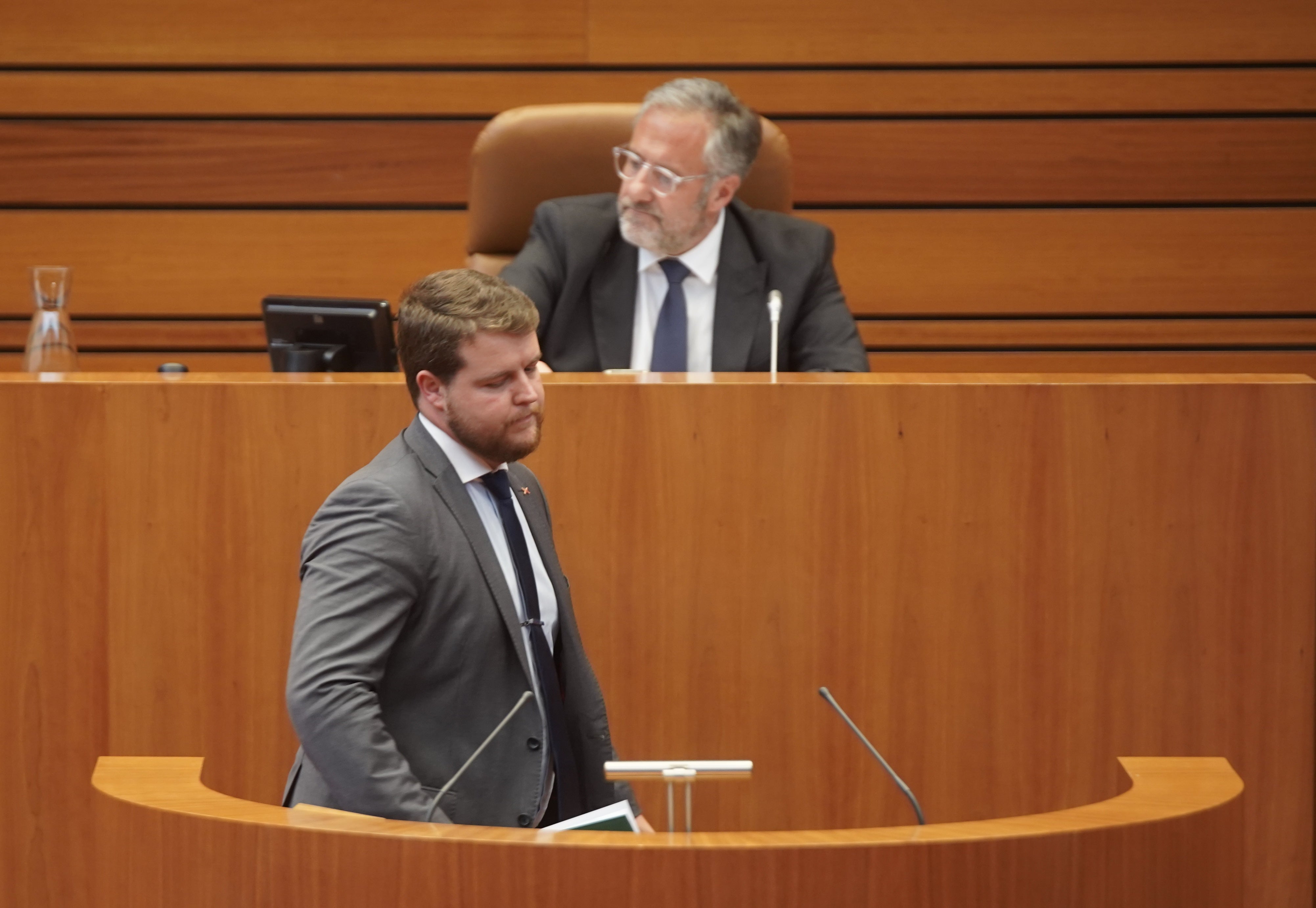 Suárez Arca en un Pleno de las Cortes celebrado en junio.