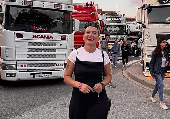 La camionera influencer, en una publicación de su perfil en redes sociales.