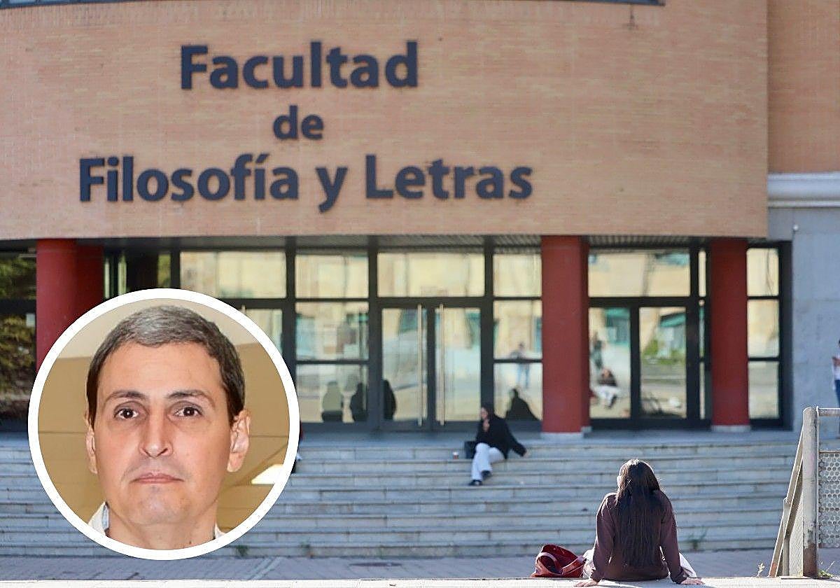Facultad de Filosofía y Letras de la UVA. En el círculo, el director de HumanIA Lab, José Vicente Hernández Conde.