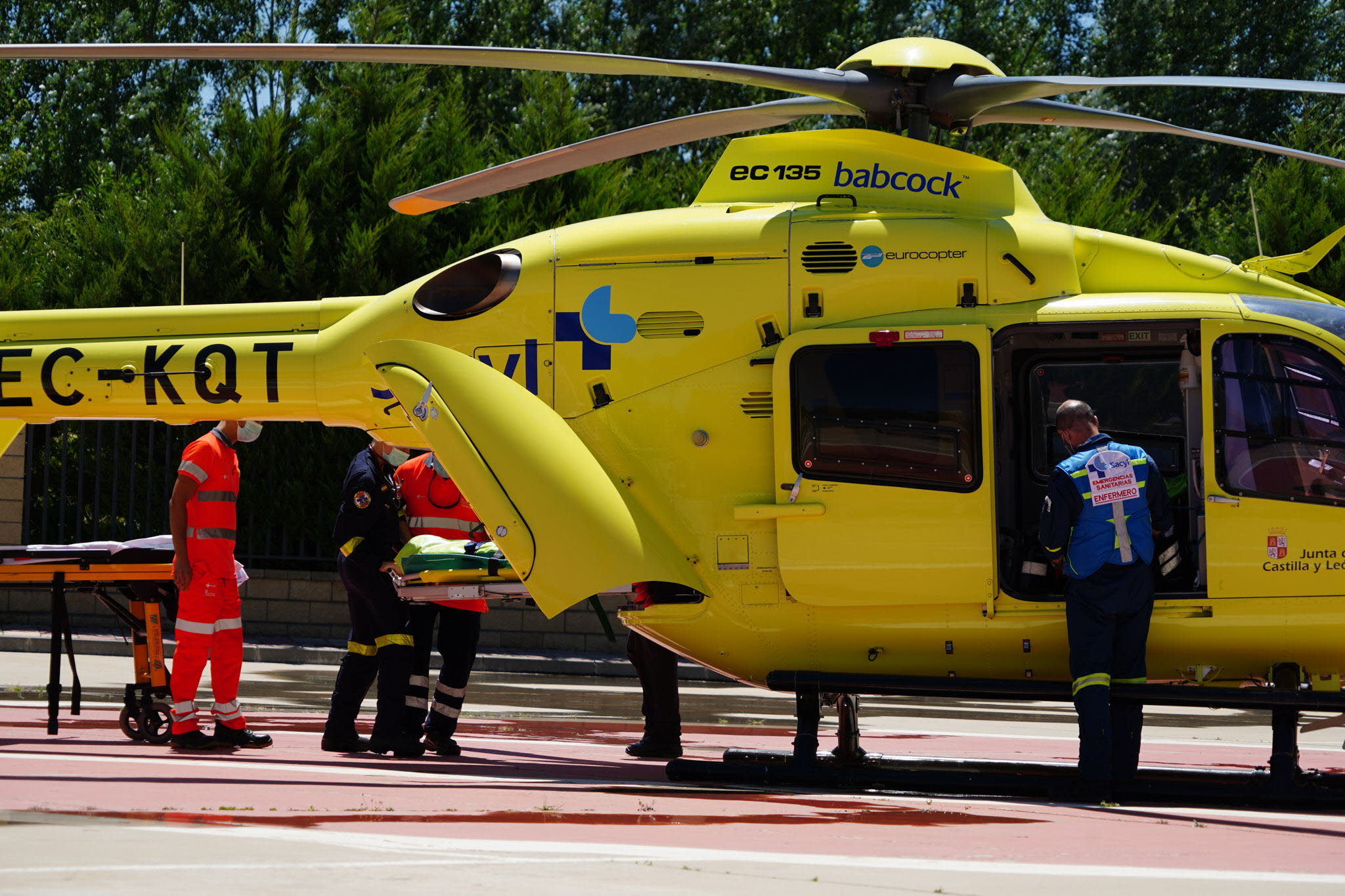 Un helicóptero de Sacyl en una imagen de archivo.