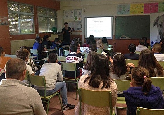 Imagen de archivo de una clase en el colegio León Felipe.