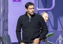 Javier Baraja, en el último partido del Promesas.