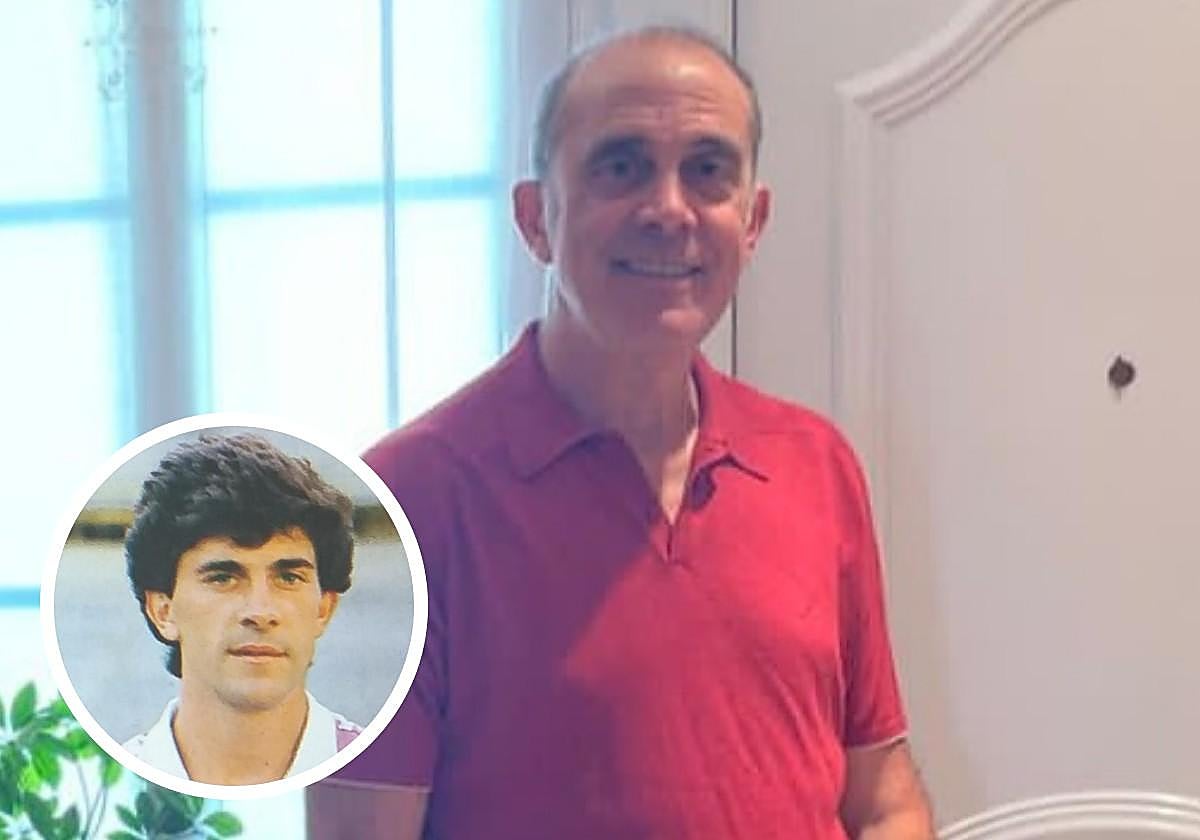 Jesús Ángel López, en una imagen reciente y durante su etapa en el Real Valladolid.