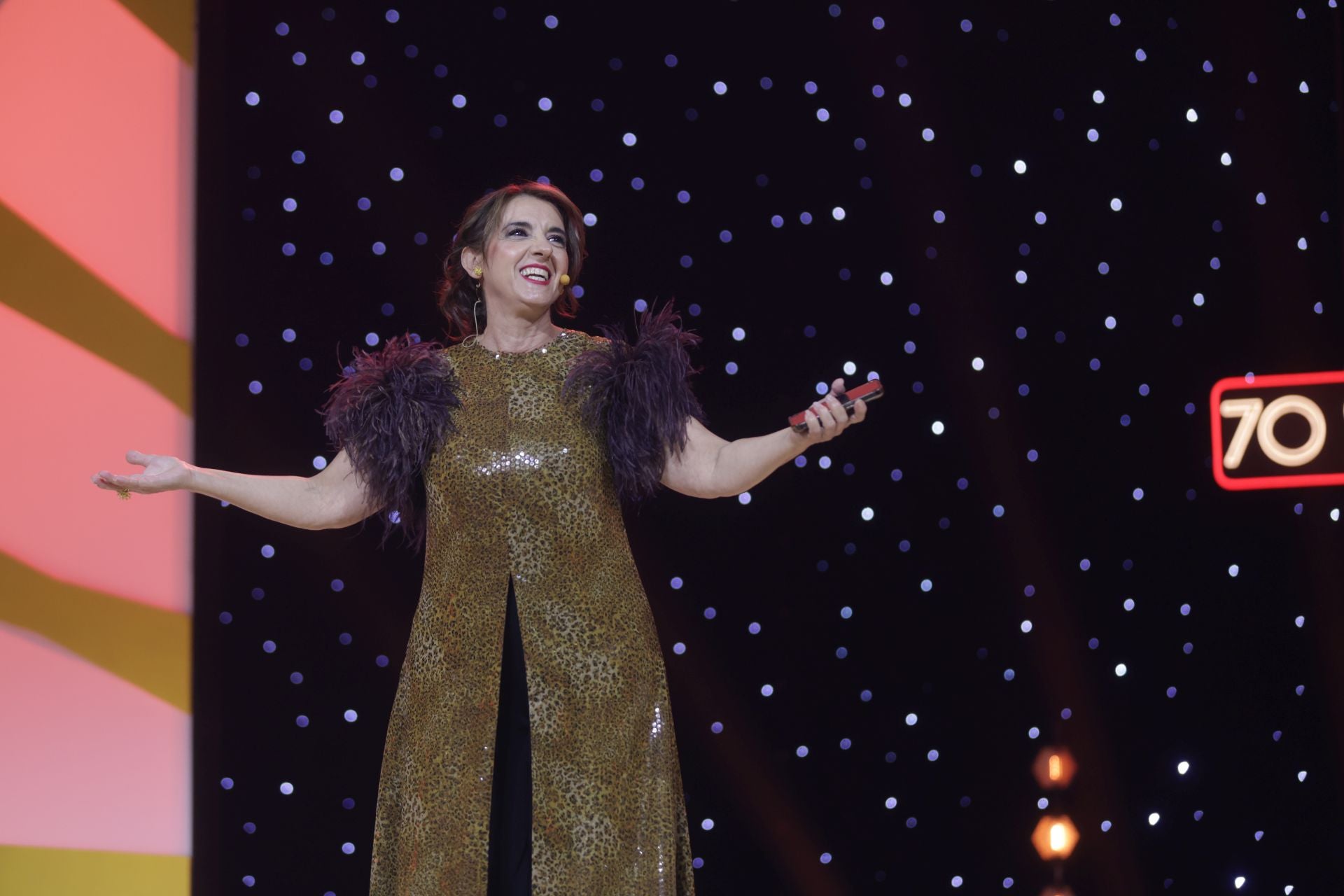 La presentadora de la gala Llum Barrera.