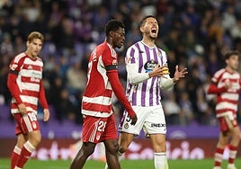 Javi Sánchez se lamenta tras fallar una clara ocasión de gol.