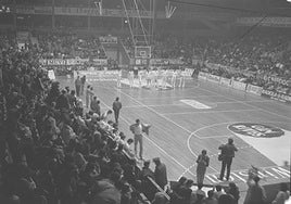 Partido entre el Fórum y Magia de Huesca en Huerta del Rey, año 1986.