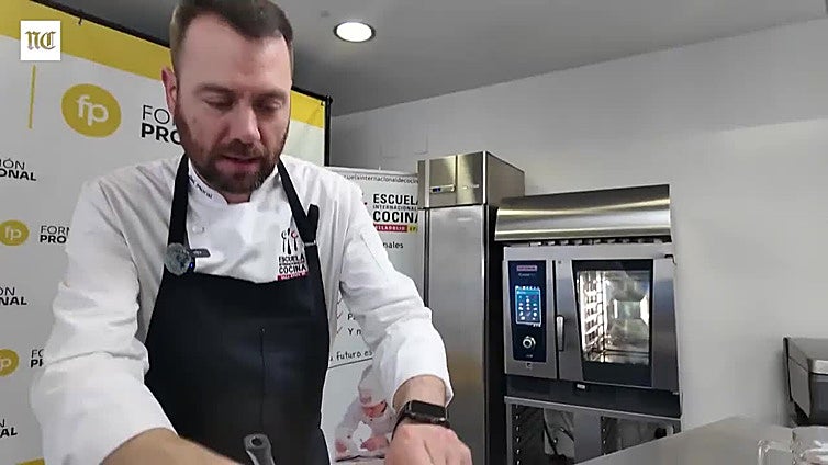 Pollo de aprovechamiento con cerveza artesana, boniato y queso feta, por el chef Raúl del Moral