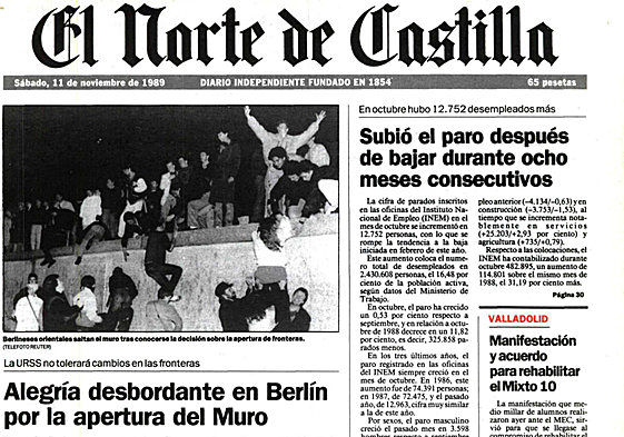 Alegría desbordante en Berlín por la apertura del Muro