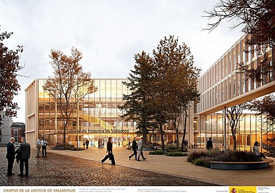 Infografía del futuro campus de la justicia de Valladolid.