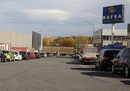 Calle Roble, en el polígono de Valverde del Majano.