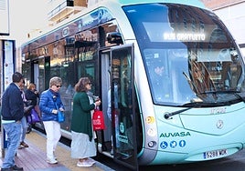 Autobús de Auvasa en el Día sin coche.
