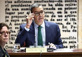 El presidente del Gobierno, Pedro Sánchez, ante la Comisión de Investigación sobre el 'caso Koldo', en el Senado, el pasado 30 de octubre.