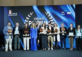 Los galardonados recogen sus premios en el acto de entrega en el Monasterio de Nuestra Señora de Prado.