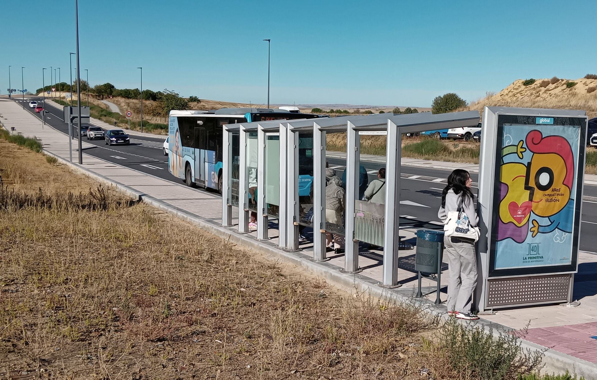Nueva parada de autobús en el entorno del Hospital General de Segovia.