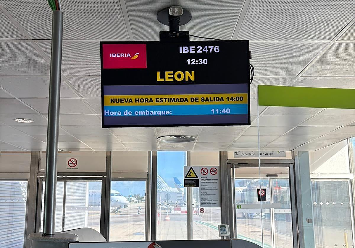 Avión retrasado en Palma de Mallorca.