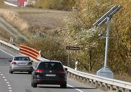 Radar de tramo en la CL-605, entre Segovia y el polígono de Valverde del Majano.