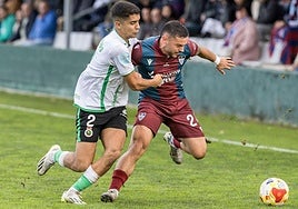 Pau Miguélez, durante el partido del sábado en Santander.