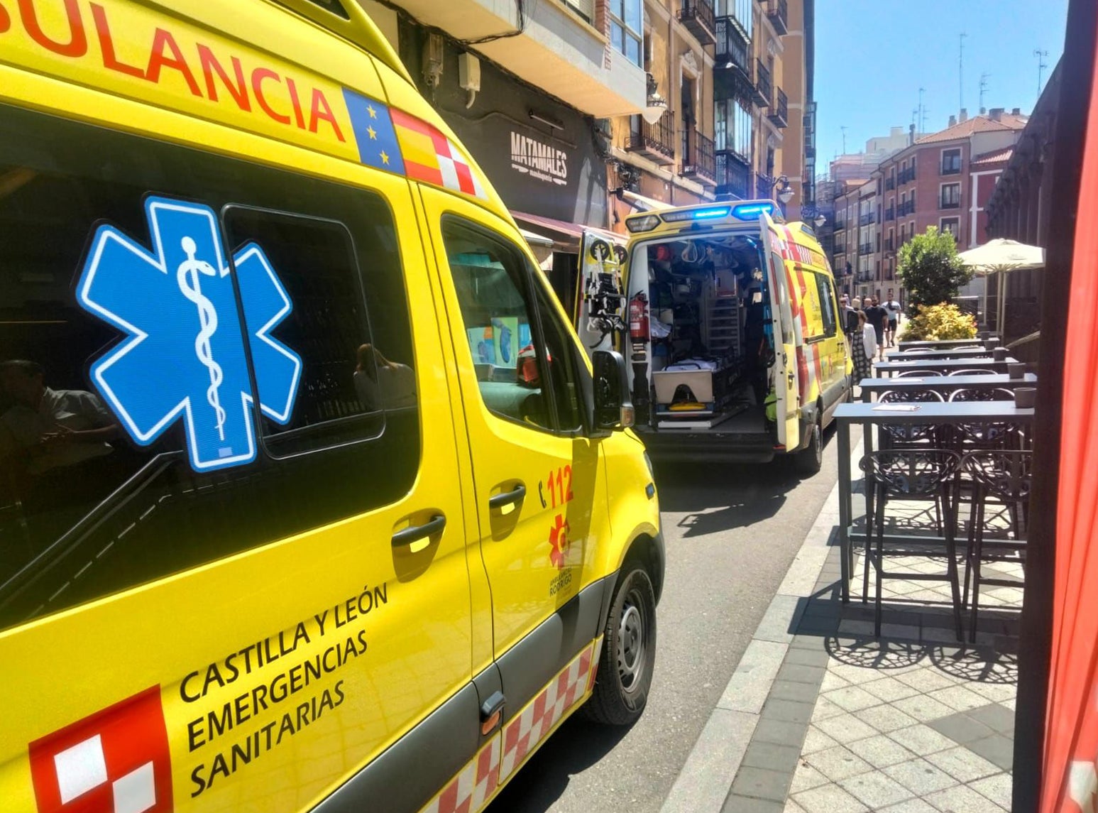 Ambulancias en una imagen de archivo.