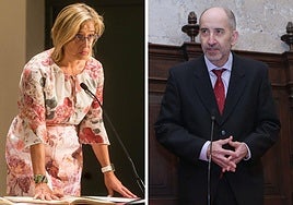 Pilar Garcés y Carlos Alberola, en dos imágenes de archivo.