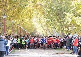 Participantes en la carrera Rio Running, en la línea de salida